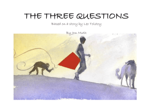 the three questions - Priceless Literacy