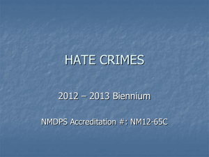 HATE CRIMES - New Mexico Law Enforcement Academy