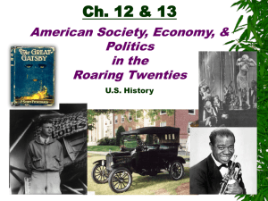Ch. 12 – Politics of the Roaring Twenties