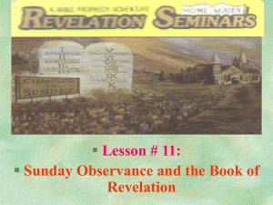 Sunday Observance and the Book of Revelation