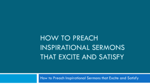 How to Preach Inspirational Sermons