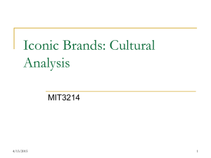 Iconic Brands: Cultural Analysis