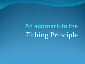 An Approach to Tithing Principle