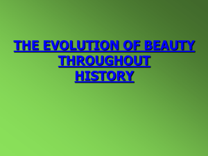 Evolution of beauty