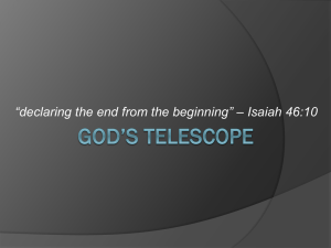 God`s Telescope: Fulfilled Prophecy