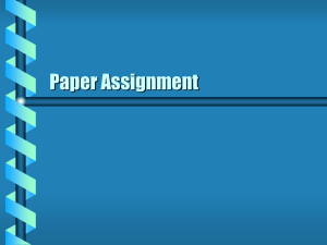 Paper Assignment - Colorado Mesa University