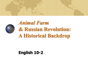 Animal Farm Historical Backdrop