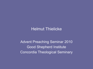 Helmut Thielicke - Concordia Theological Seminary