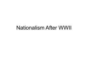 Nationalism After WWII PowerPoint