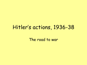 Hitler`s actions, 1936