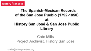 The Spanish-Mexican Records of the San Jose Pueblo