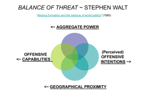 BALANCE OF THREAT ~ STEPHEN WALT