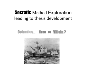 Columbus / Socratic Method Exploration