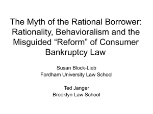 The Myth of the Rational Borrower: Rationality, Behavioralism and