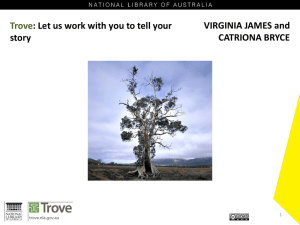 Trove: Let us work with you to tell your story VIRGINIA JAMES and