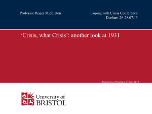Crisis, what crisis? Another look at 1931