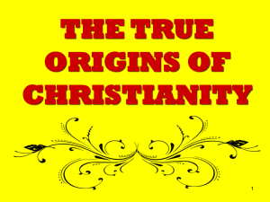 The Origins of Christianity