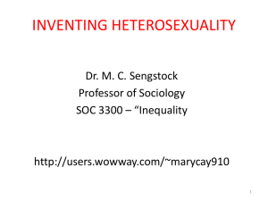 VIII: Inventing Heterosexuality