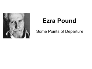 Ezra Pound--Some Points of Departure