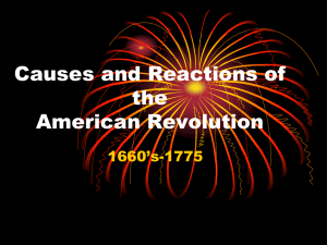 Causes of the Revolution Power Point