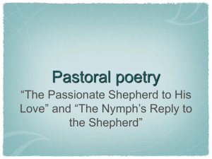 Pastoral poetry “The Passionate Shepherd to His Love” and “The