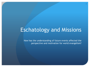 08 Eschatology and Missions