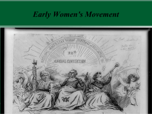 Early Women`s Movement