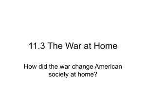 11.3 The War at Home