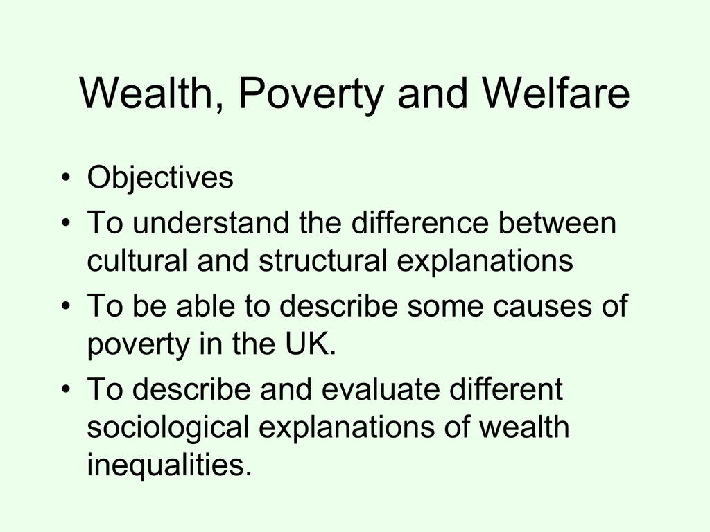 what is structural poverty