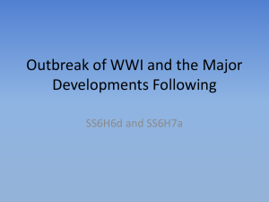 WWI and Major Developments Ppt