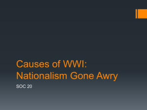 Causes of WWI: Nationalism Gone Awry