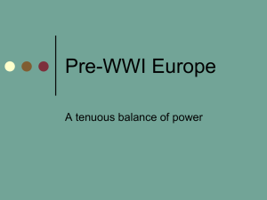 Pre-WWI Europe