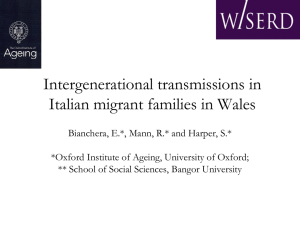 Intergenerational transmissions in Italian migrant families in Wales