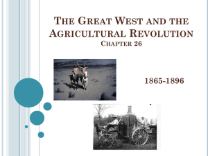 The Great West and the Agricultural Revolution