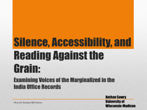 Silence, Accessibility, and Reading Against the Grain:
