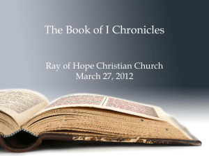 The Book of I Chronicles