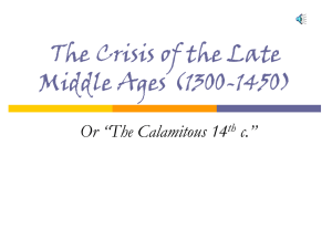 The Crisis of the Late Middle Ages (1300