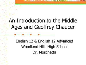An Introduction to the Middle Ages and Geoffrey Chaucer