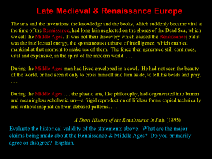 Late Medieval & Renaissance Europe