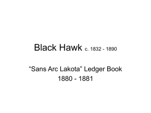 Black Hawk Sans Arc Lakota Ledger Book
