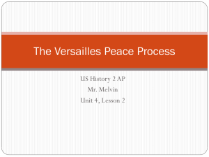 The Versailles Peace Process