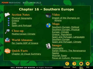 Chapter 16 - Southern Europe