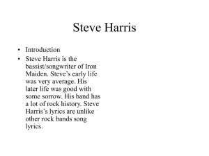 Heres my power point on Steve Harris.