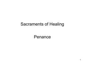 10.23.2013 Sacraments of Healing Penance