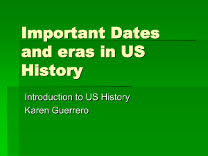 Important Dates in US History