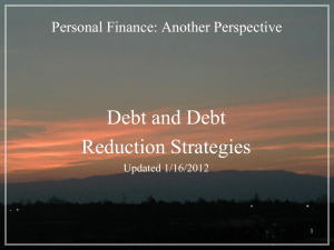 Debt and Debt Reduction Strategies
