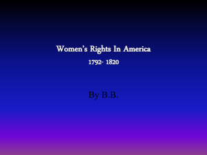 Women`s Rights In America 1792
