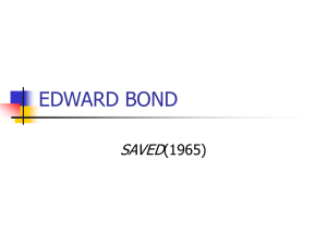 edward bond - Erciyes University - English Language and Literature