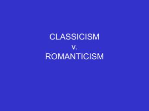 classicism vs. romanticism