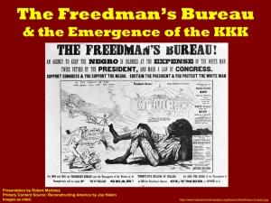 Freedman`s Bureau
